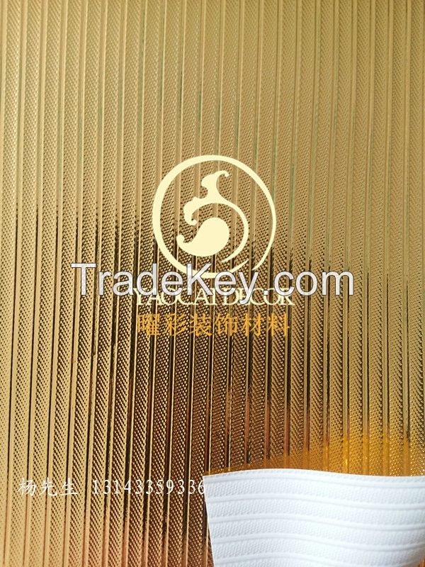 Embossed Golden PVC Paper for Curtain Rods