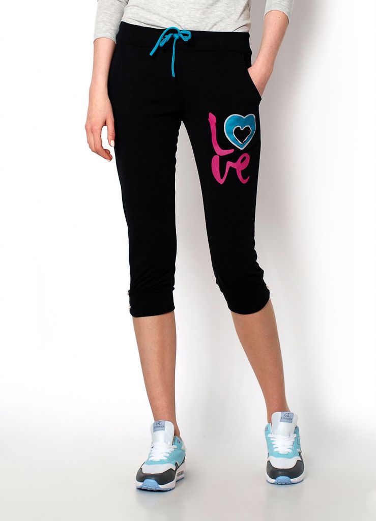 NEW 2015 Trendy Print Sport Spring Summer Casual Jogger Fashion Girls Trousers Yoga Gym Short Pants 6602
