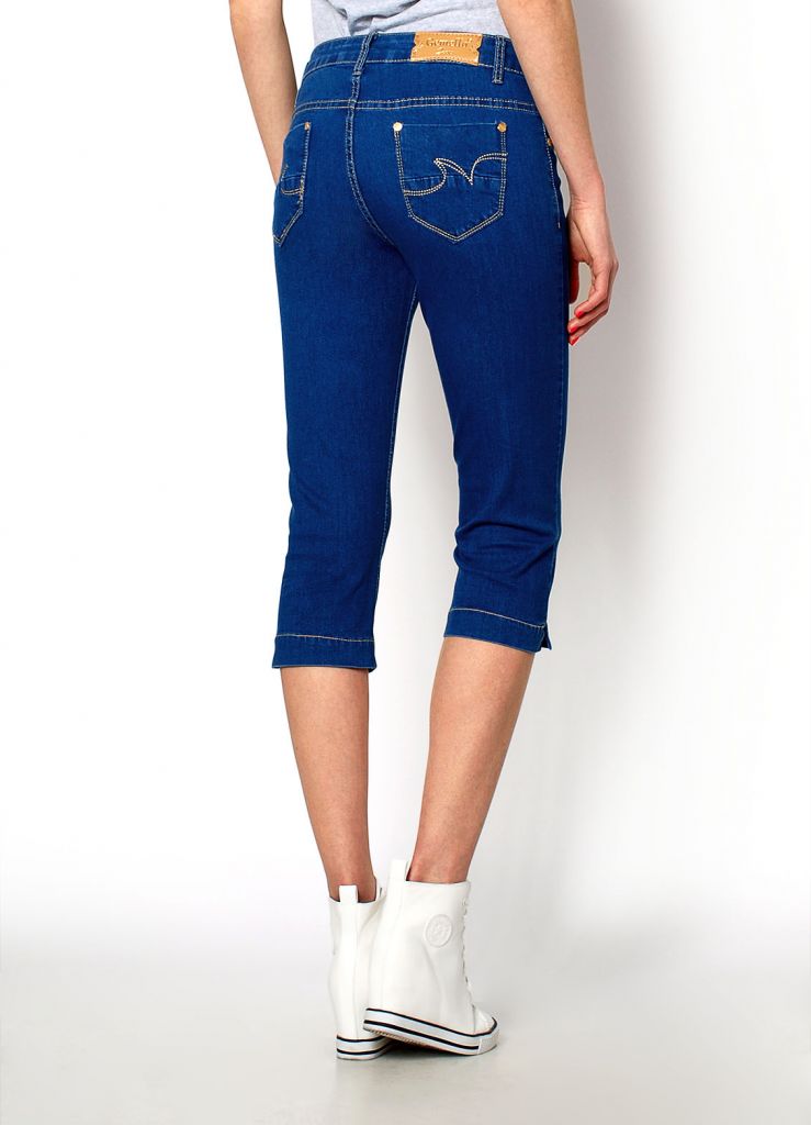 2015 NEW Fashionable Jeans Trousers Casual Short Capri Cropped Trendy Pants KB1499 