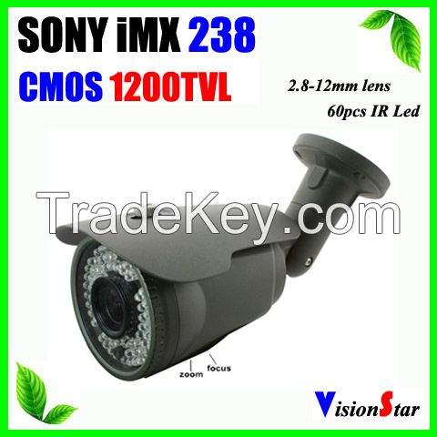 WDR CCTV Camera SONY IMX238 CMOS 1200TVL 2.8-12MM Lens 60pcs Leds OSD