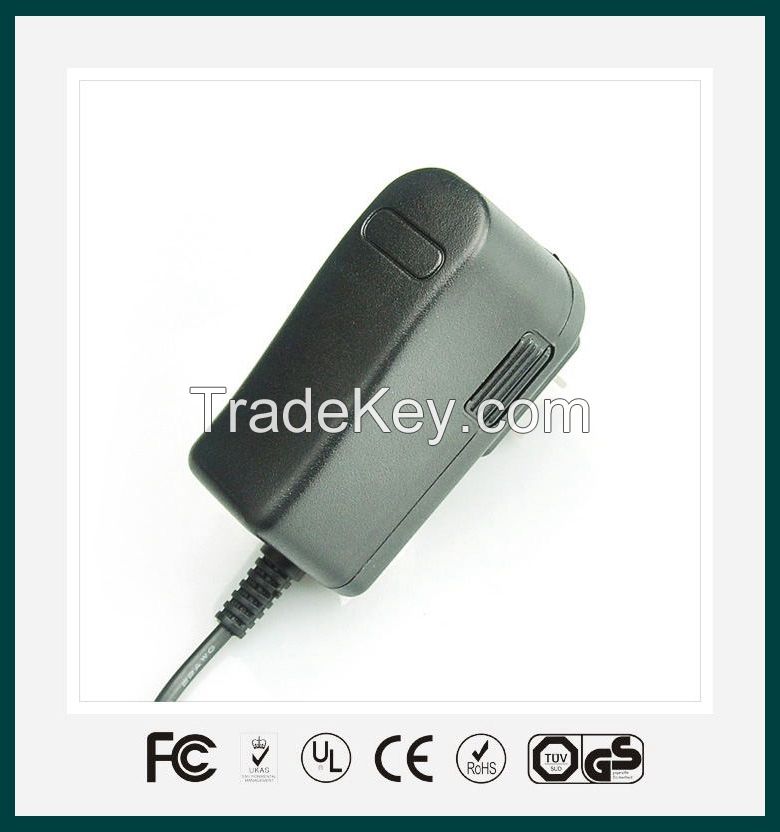 12W 12V1A AC to DC wall type power adaptor with CE-EMC, CE-LVD, ROHS cer
