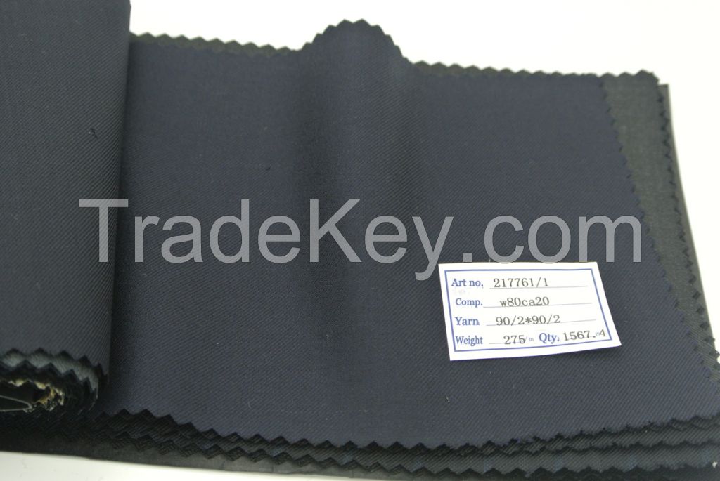 2015 stock fabric, wool cashmere fabric ,mens made to measure suits 275g/m