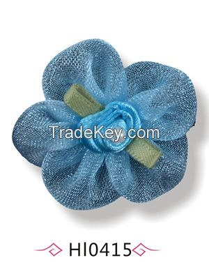 rosette ribbon bow with plastic pearl