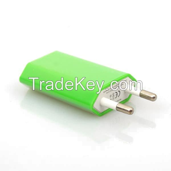 Hot selling, Top quality EU USB charger double color casing charger ad