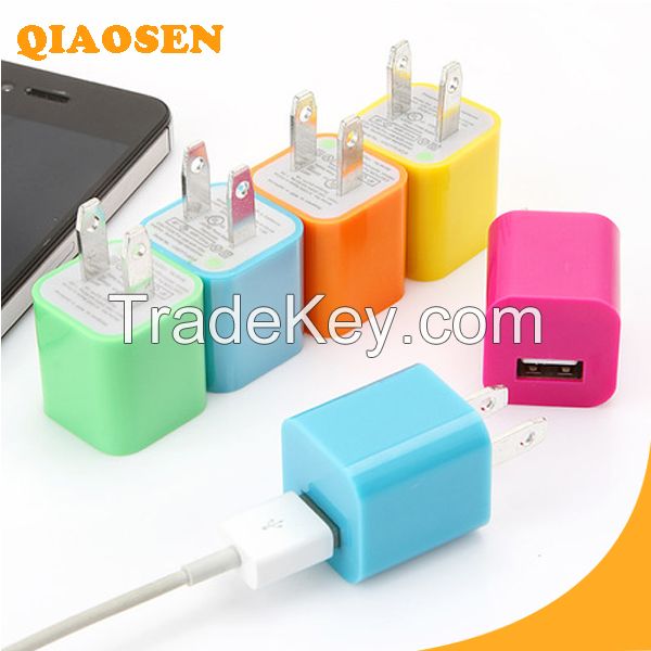 5V 1A portable Mobile USB charger for iphone charger adapter