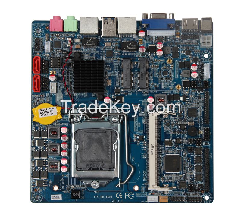 Intel LGA110 (Haswell) Thin MINI-ITX Embedded Board