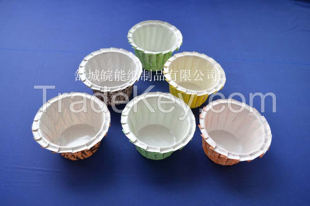 PET film baking cups, curling baking cups, baking curling cups, Muffin baking cups