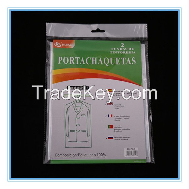 Customized suit garment bag direct sell ,plastic suit cover,Transparent suit bag