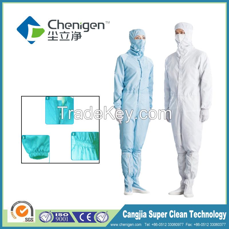 Anti-static protective work uniforms, suitable for cleanroom industries