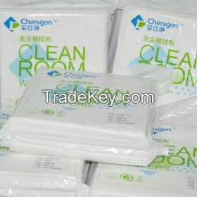 100% Polyester microfiber wiper Cleanroom wiper 