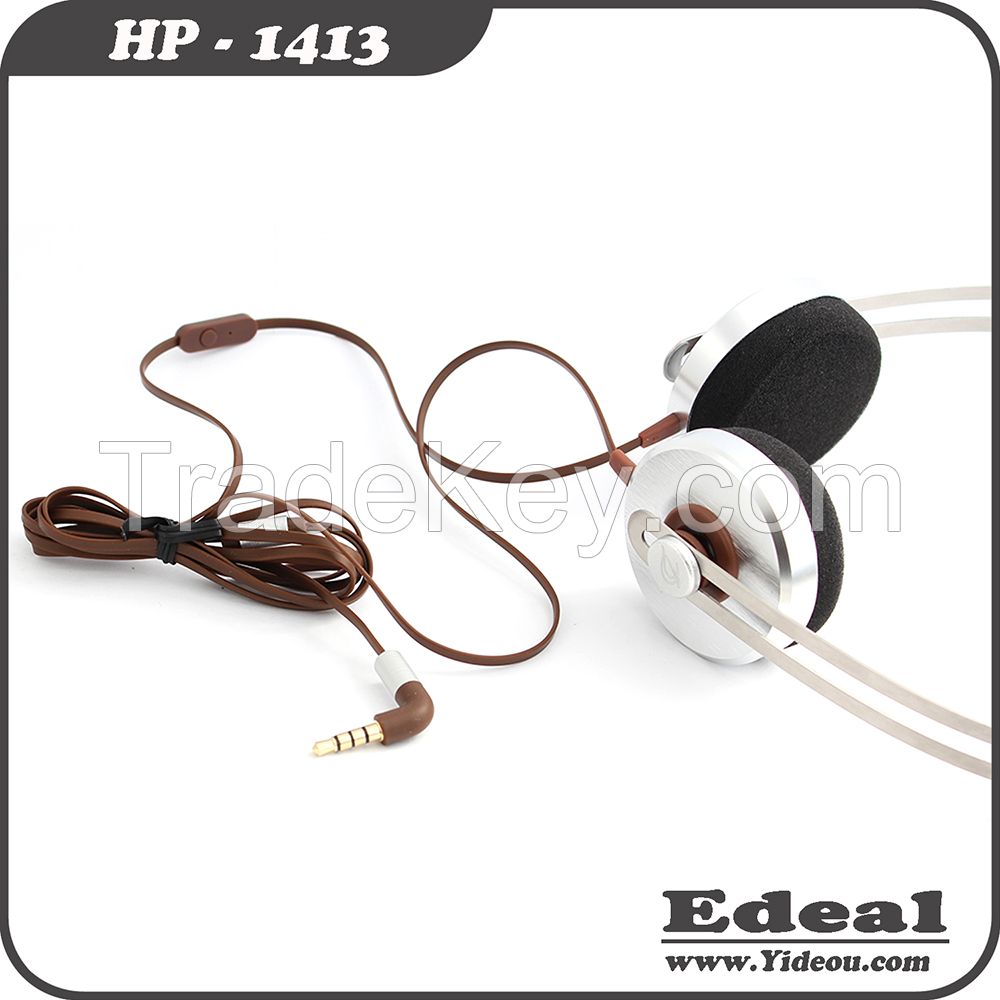 mobile accessories headband design 40mm driver 110dB sensitivity noise cancelling wired headphone