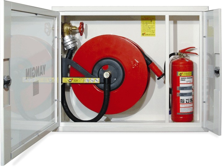 Fire Hose Cabinet with semi-rigid hose