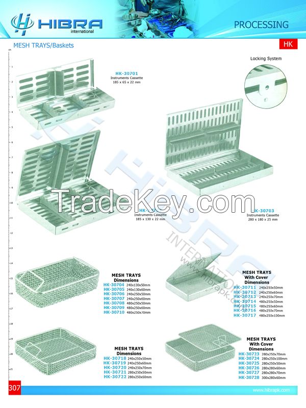 Instrument Cassettes And Mesh Trays