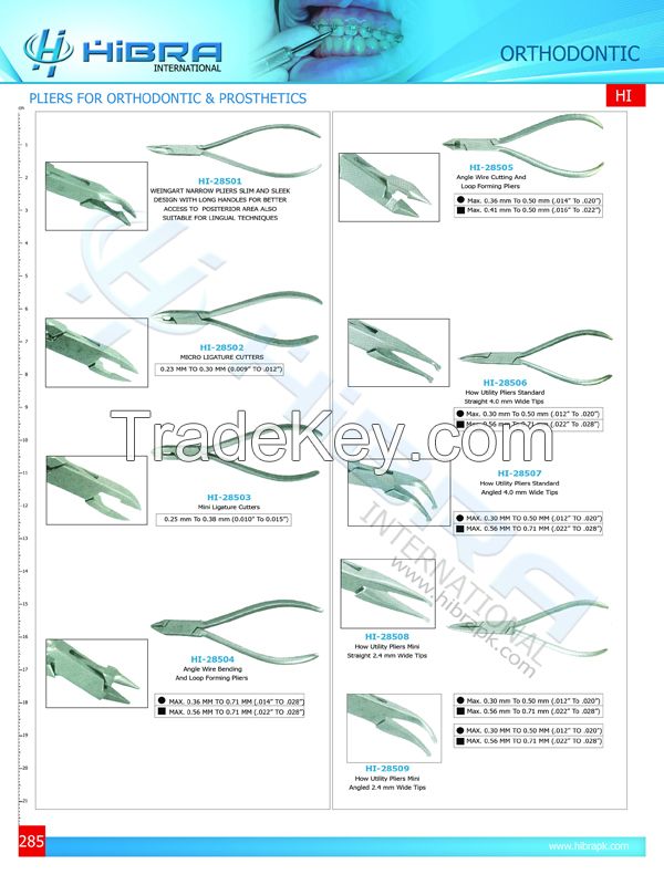 orthodontic pliers, dental pliers