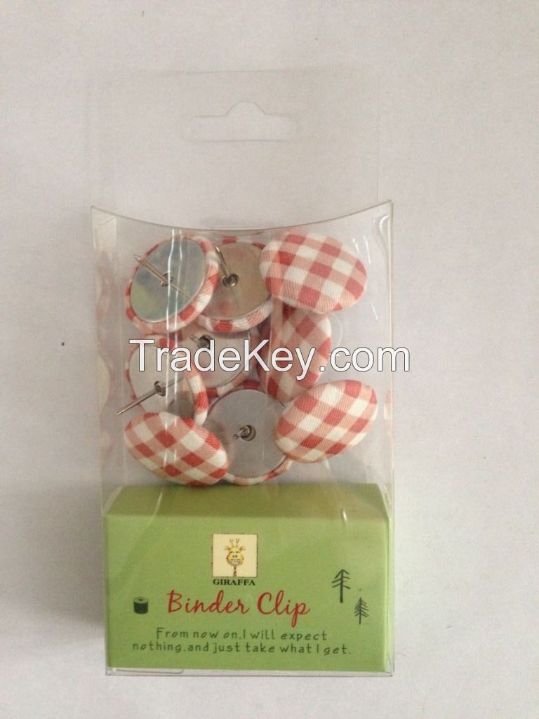 creative shaped push pin binder clips bookmark 