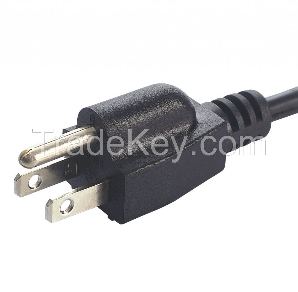 UL cable with plug in black color
