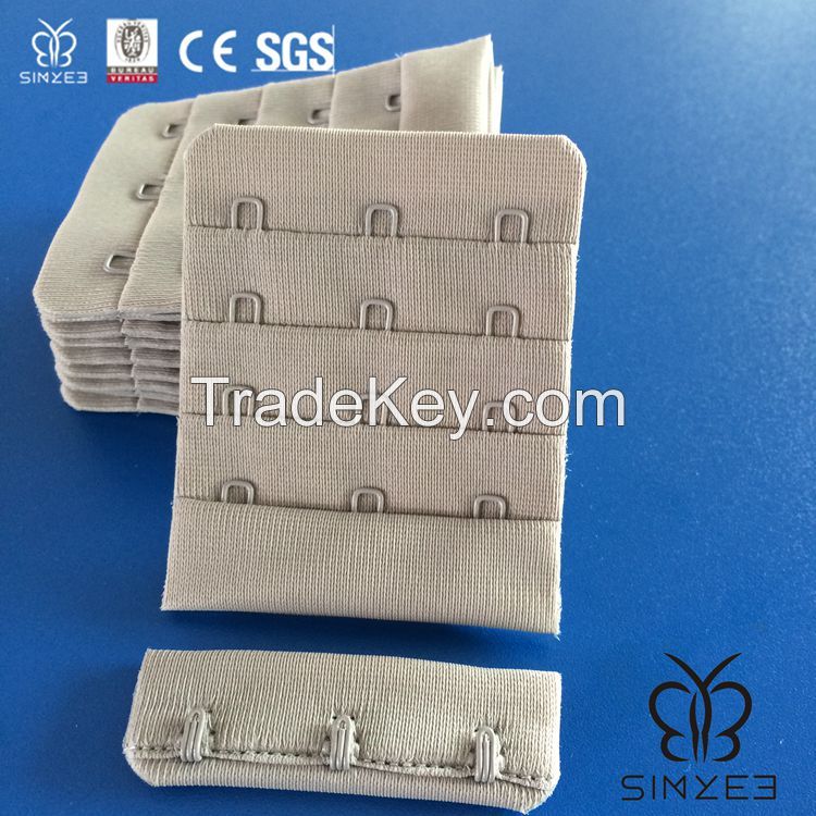 Chinese factory direct supply underwear accessories: 4*3 bra hooks and eyes tape