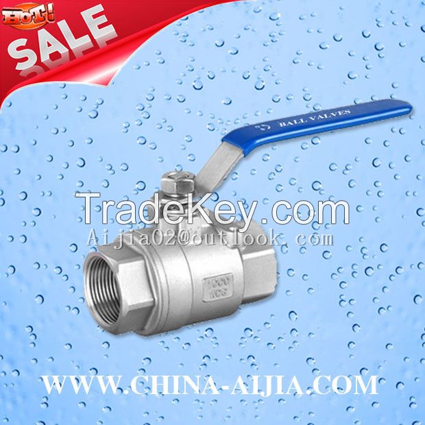 two-piece 2PC Stainless Steel Floating Thread Ball Valves