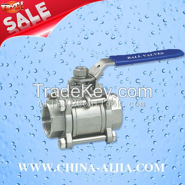 three-piece 3PC Stainless Steel Floating Thread Ball Valves