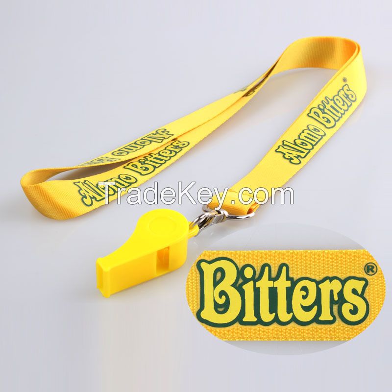 Custom hard plastic id card holder lanyard with silk screen printed