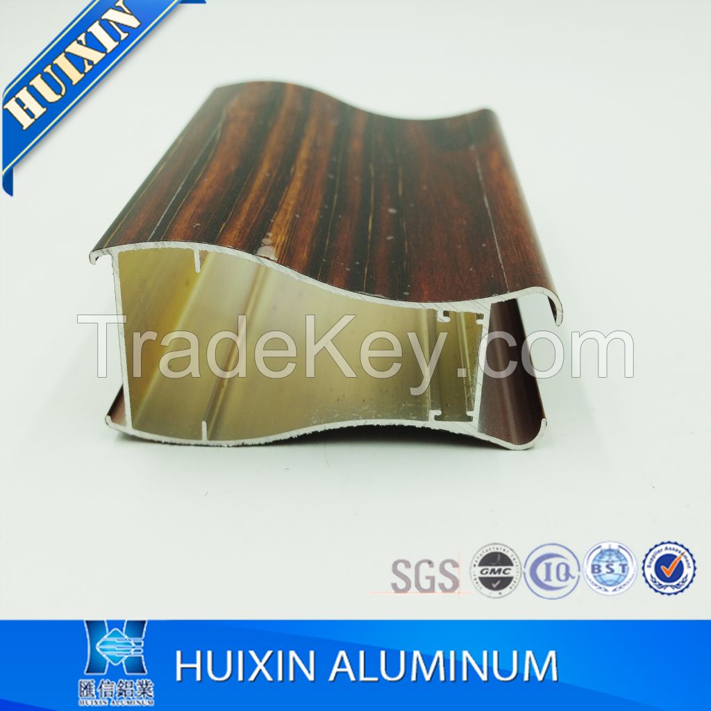 Kinds of Wooden Grain Surface Aluminum extruded profiles 6063-T5 alloy