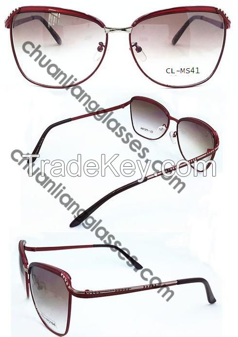 Retro and Classic Round Frame Suglasses Unisex Style Stainless Steel Double Plating Eyewear