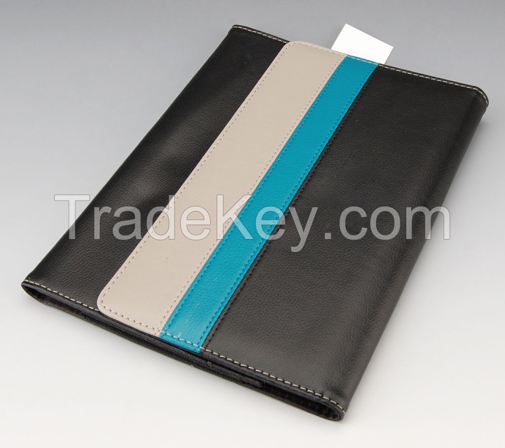High quality B4 fashion tri folded pu leather file folder