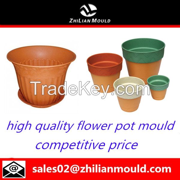 Taizhou plastic flower pot injection mould with high quality