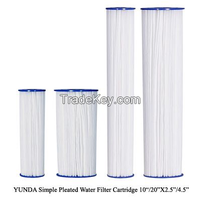 pleated water filter cartridge