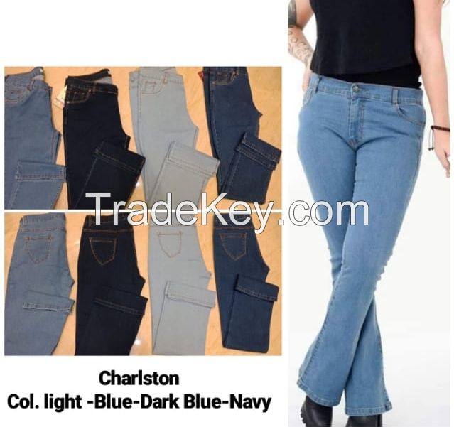 ladies jeans double straight