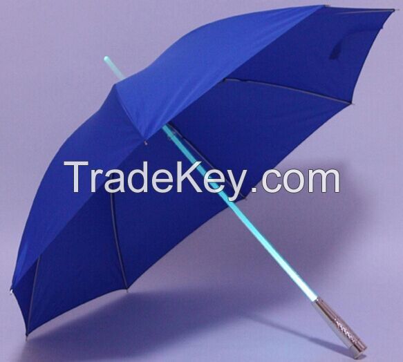 Shaft lighted LED umbrella hot selling
