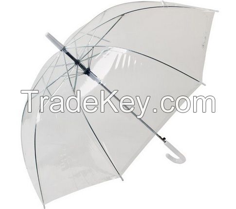 Promotional transparent umbrella with clear PVC