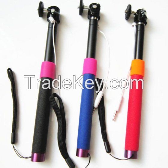 Extendable Selfie Stick Monopod Cable Take Pole with High Quality