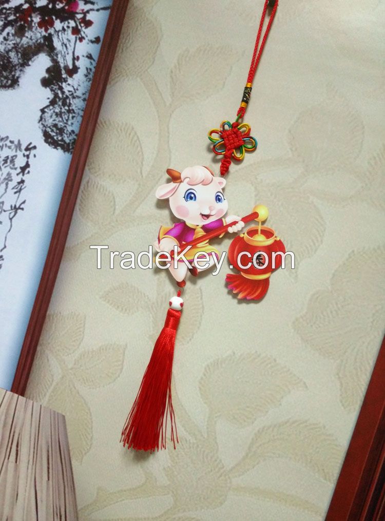 2015 year Chinese Style plastic hanging ornament for home decoration