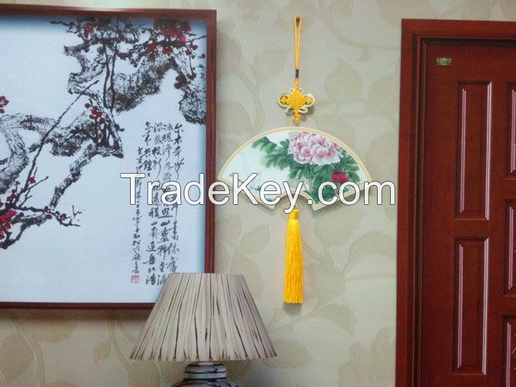 Plastic Landscaping Pattern Hanging Ornament with Chinoiserie