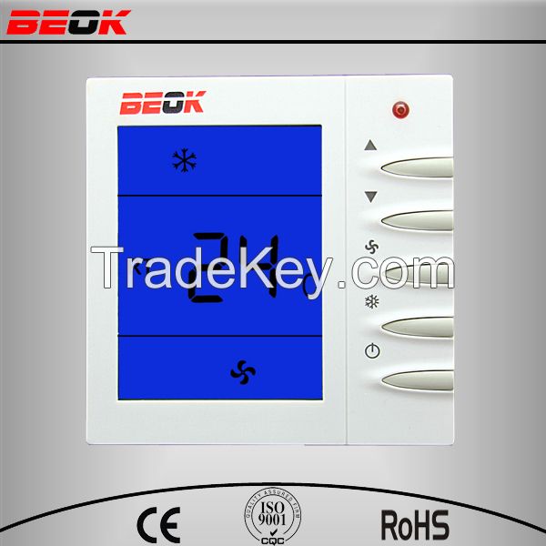 Energy-saving  5-1-1 day program LCD air conditioning digital thermostat for fan coil unit