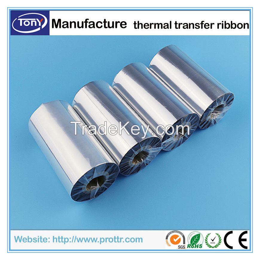 TTR printing wax/resin thermal transfer ribbon for product barcode label 110mmx300 110mmx74 110mmx91