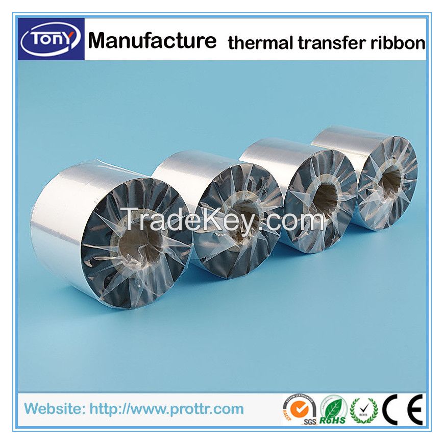 Custom printed ribbon wax thermal transfer barcode ribbon for barcode label paper