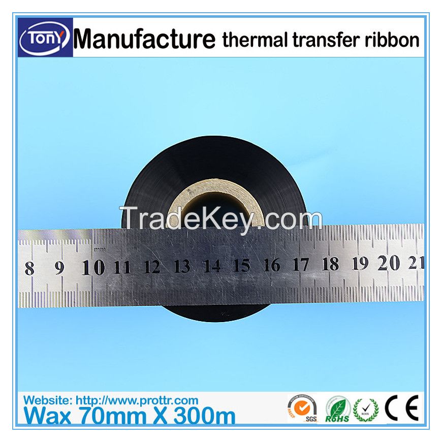 China wholesale thremal transfer ribbon wax ribbon for barcode printer