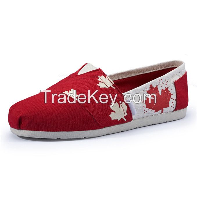 GCE740-latest flat canvas slip on shoes for women 2015 with hao yu shoes in Greece