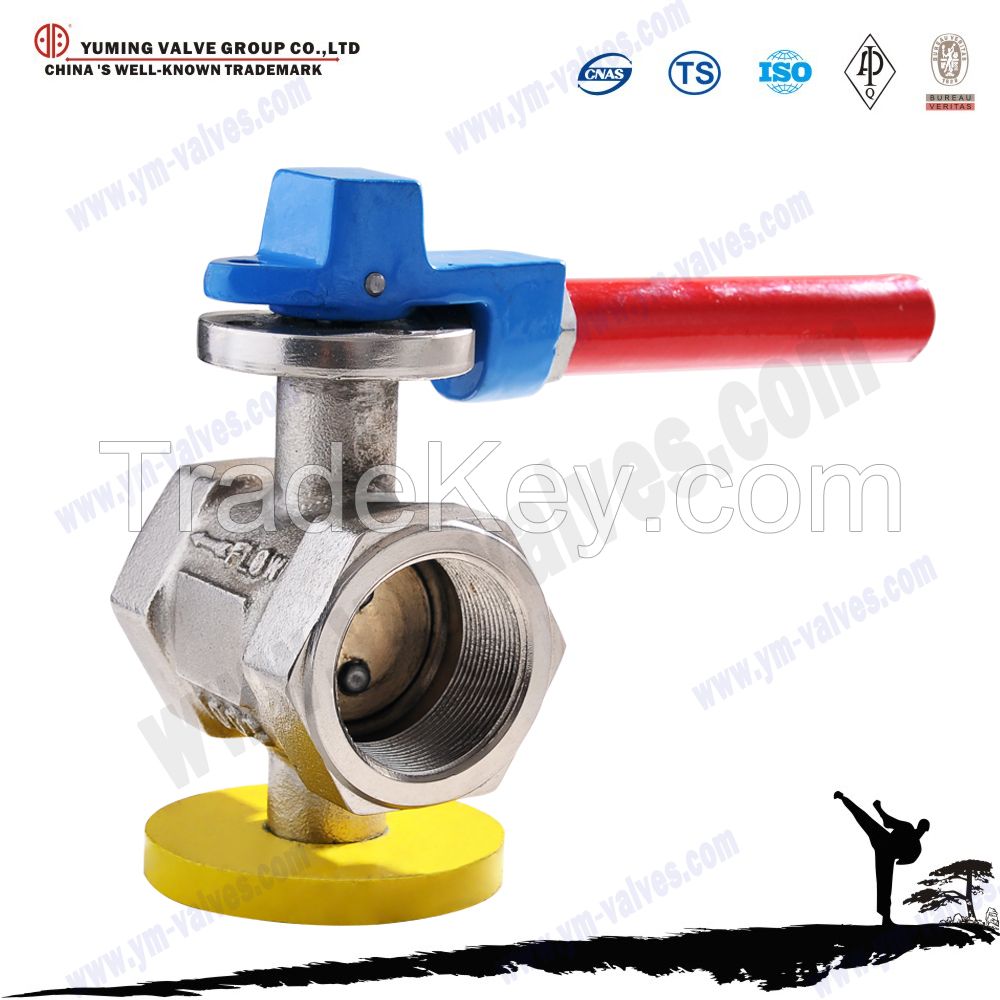 China manufacture Threaded 6 inch Cast iron butterfly valve dn100