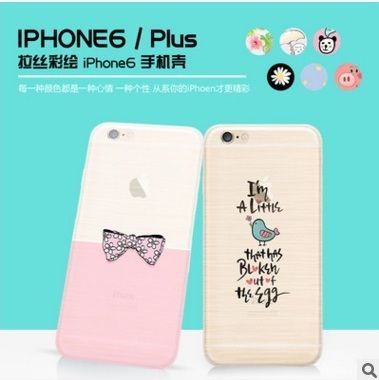 Manufacturers, accusing iPhone6 tpu transparent shell Apple's ultra-thin 6 Drawing painted soft shell mobile phone plans to customize