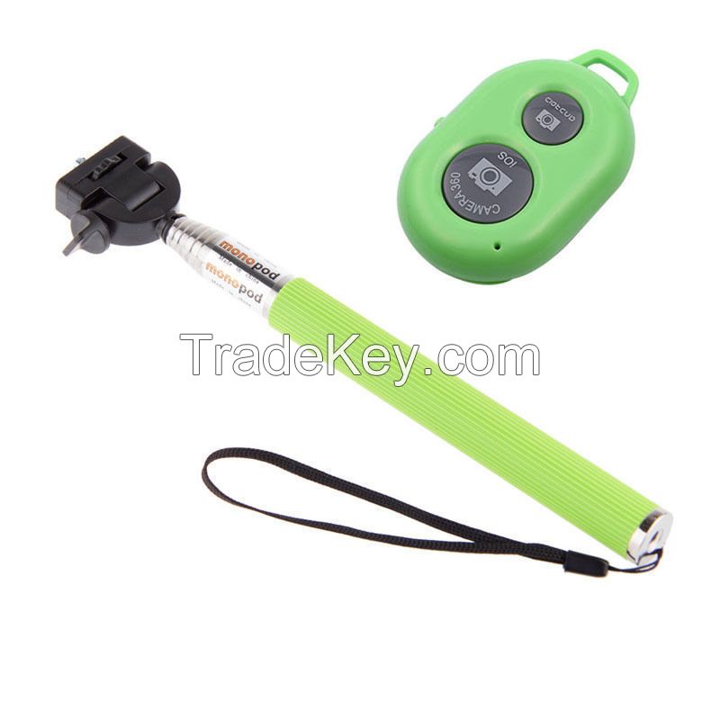Extendable Handheld Selfie Stick Monopod Bluetooth Remote Shutter