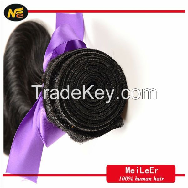 2015 new hot selling 100% human hair body wave natural color, brazilian virgin human hair 