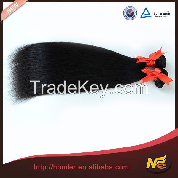 2015 wholesale high quality straight wave 1# 8-30 inch 100 peruvian human hair
