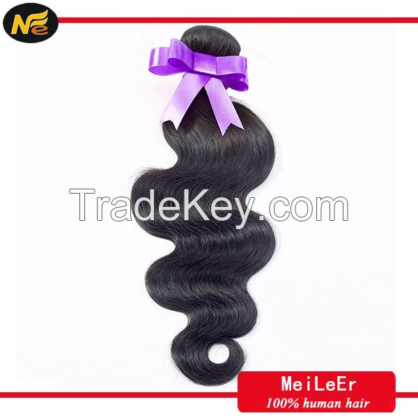 2015 new hot selling 100% human hair body wave natural color, brazilian virgin human hair 