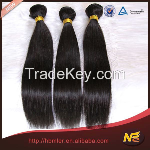 2015 wholesale high quality straight wave 1# 8-30 inch 100 peruvian human hair