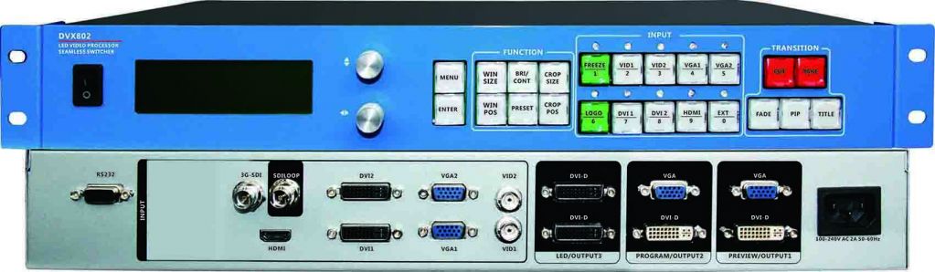 DVX802 Seamless Switcher  LED Video Processor 