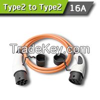 Type 2 (IEC 62196-2) Male to Female Connector (Charging Cable) Three Phase 16A