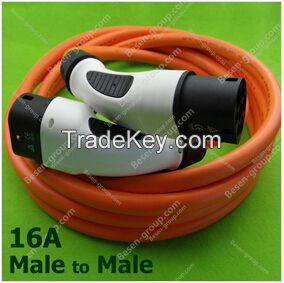 Type 2  Male to Male Connector (Charging Cable) Single Phase 16A